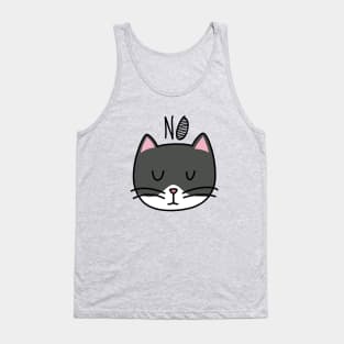 Cute Cat Says No Tank Top